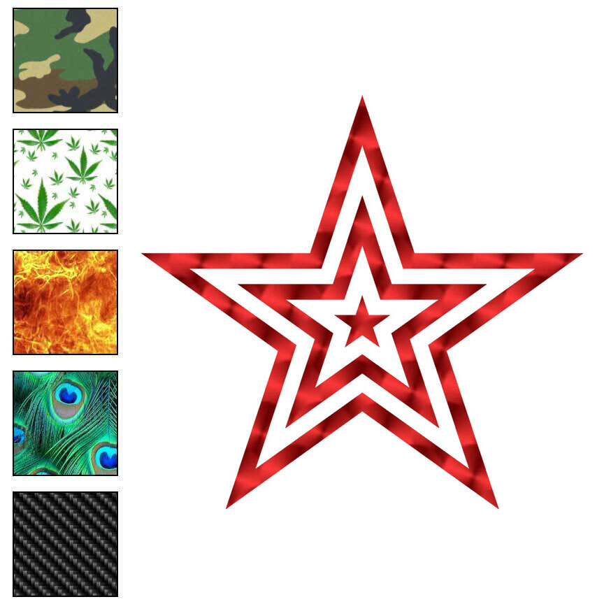 Stars Inside Stars, Vinyl Decal Sticker, 40 Patterns & 3 Sizes, #6738 gallery