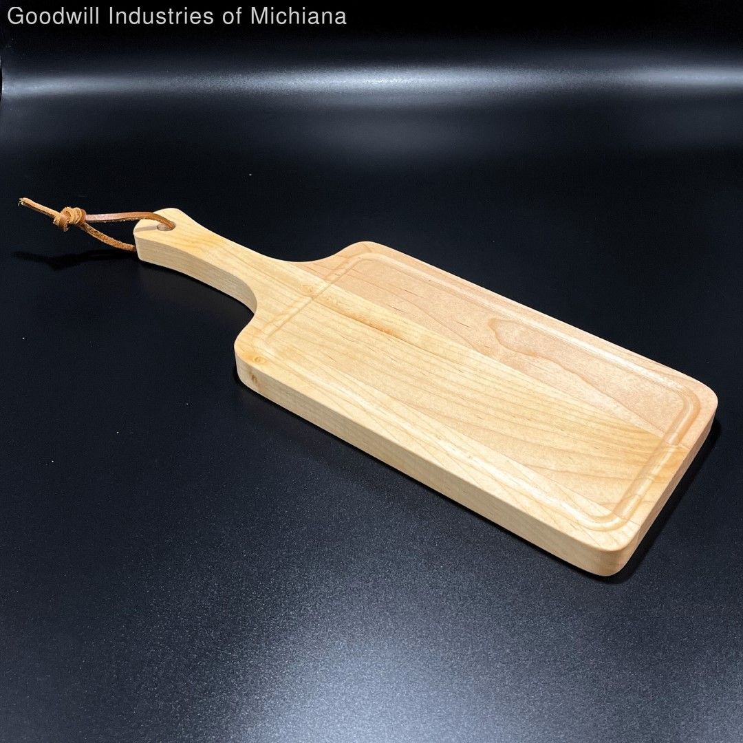 Solid Maple w/ Handle, Strap and Juice Groove 5' x 14" Cutting/Charcuterie Board gallery