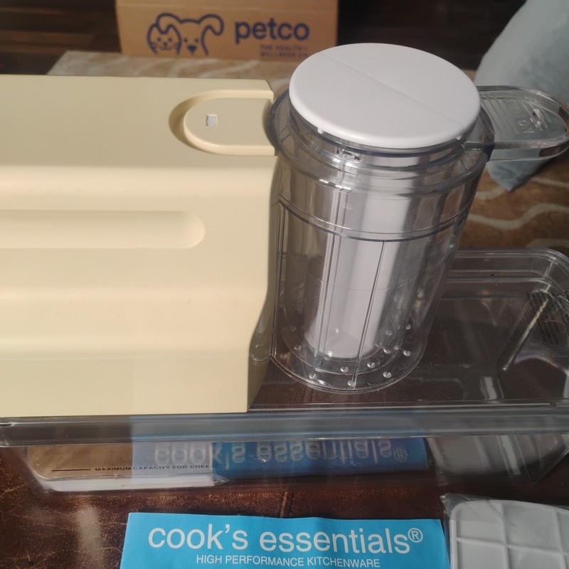 Cook's Essentials Electric Mandoline Slicer IZVS001 White With Blades Manual Set gallery