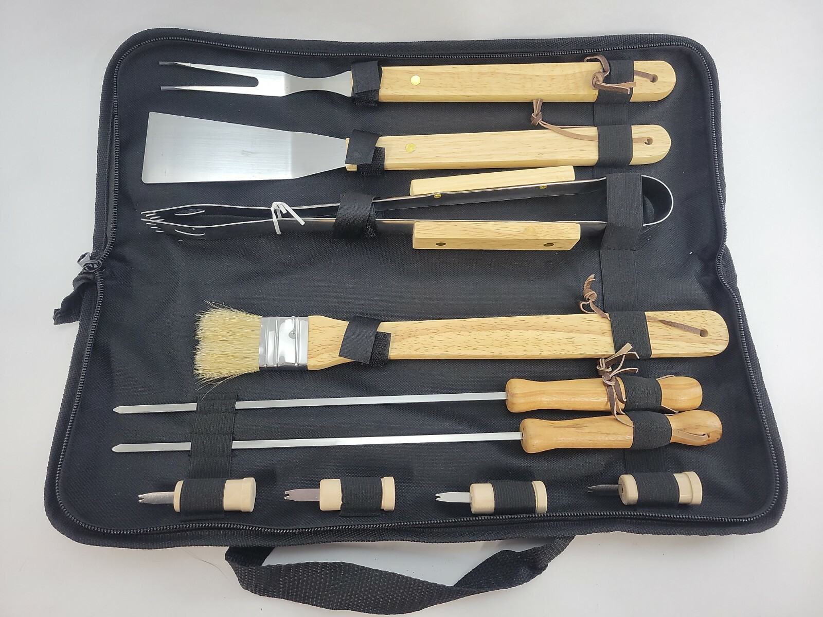 Grande Chef Professional Grade 11 Piece Steel BBQ Tool Set & Storage Case gallery