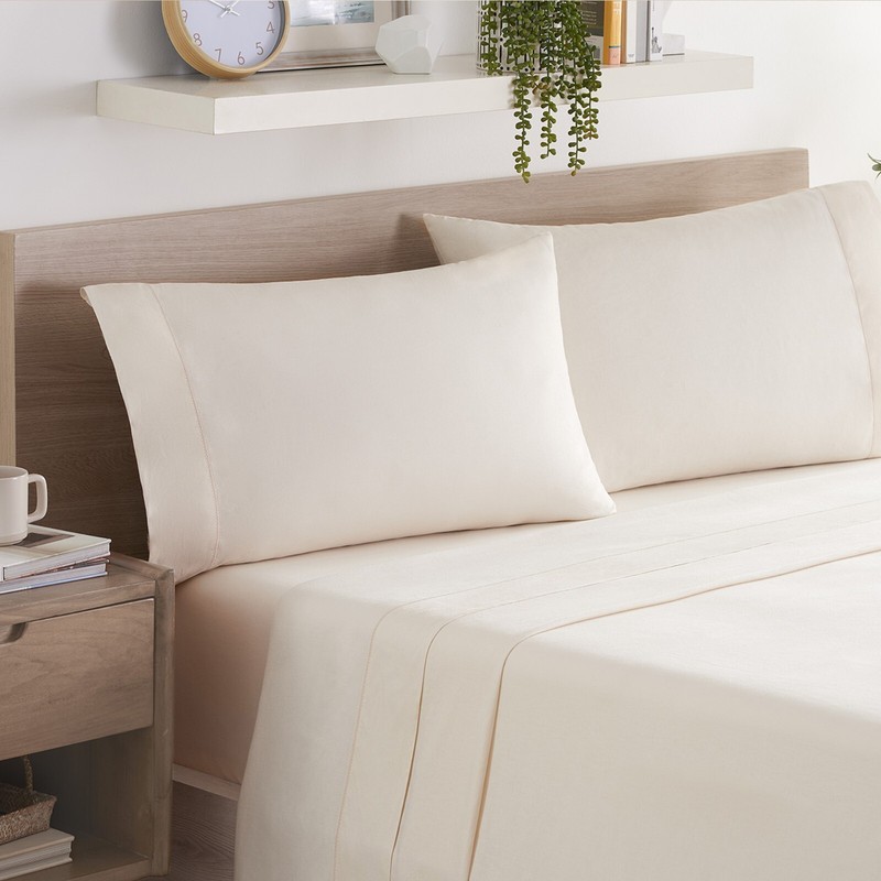 Linen and Eucalyptus Lyocell Sheet Set, Classic Linen Look, Moisture Wicking gallery