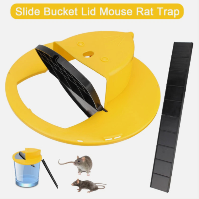 Mouse Rat Trap Flip & Slide Mouse Trap Bucket Catcher Mousetrap Slide Bucket Lid gallery