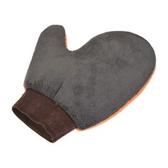 Cleaning Mitten – Microfiber Gloves Wash Dishes Clothes 9″x7.87″ Grey & Orange
