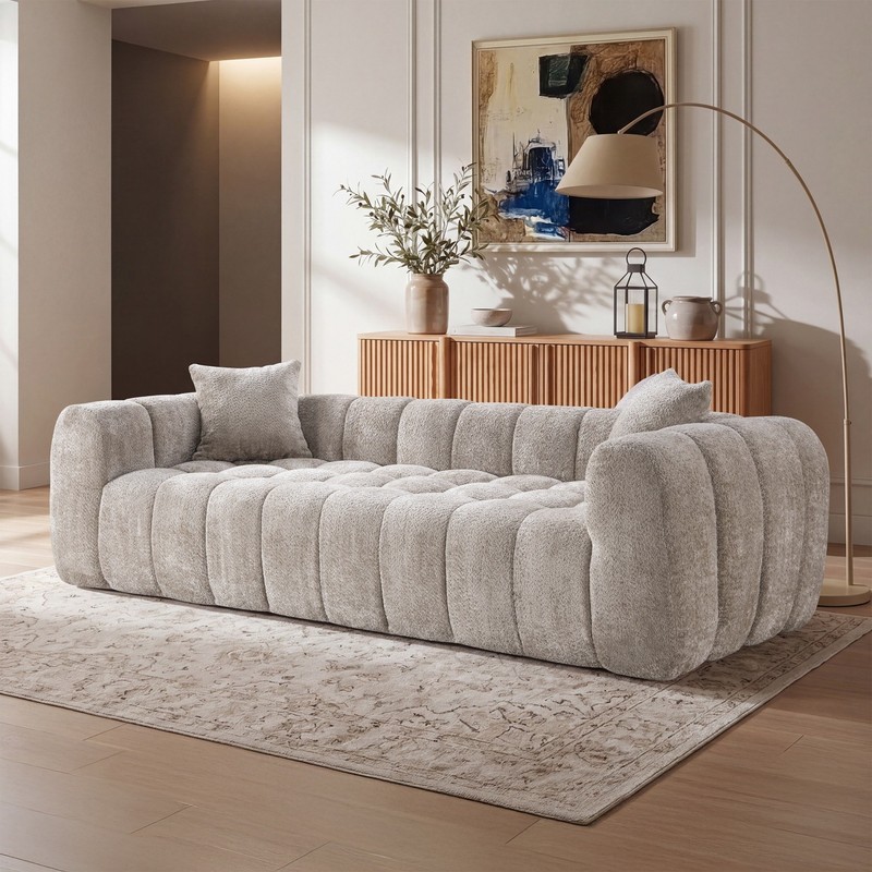 Oversized Compressed Sectional Sofa 4-Seat for Living Room No Assembly Required gallery