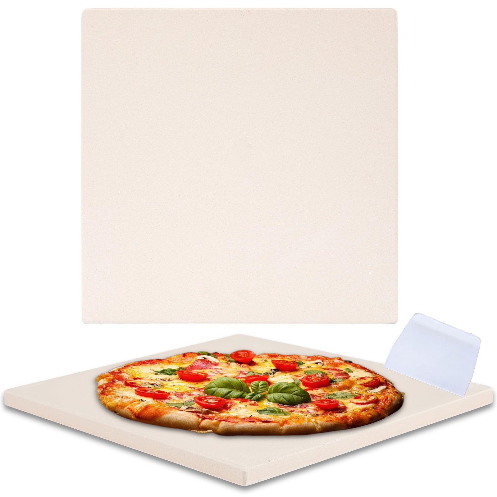 10”x10.4”x0.5” Pizza Stone for Toaster Oven | Rectangular Cordierite Grilling... gallery
