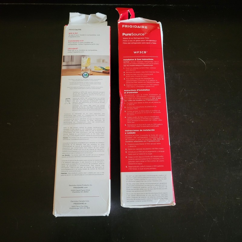 Frigdaire (2-SET) WF3CB PureSource 3 Refrigerator Water Filter New Sealed gallery