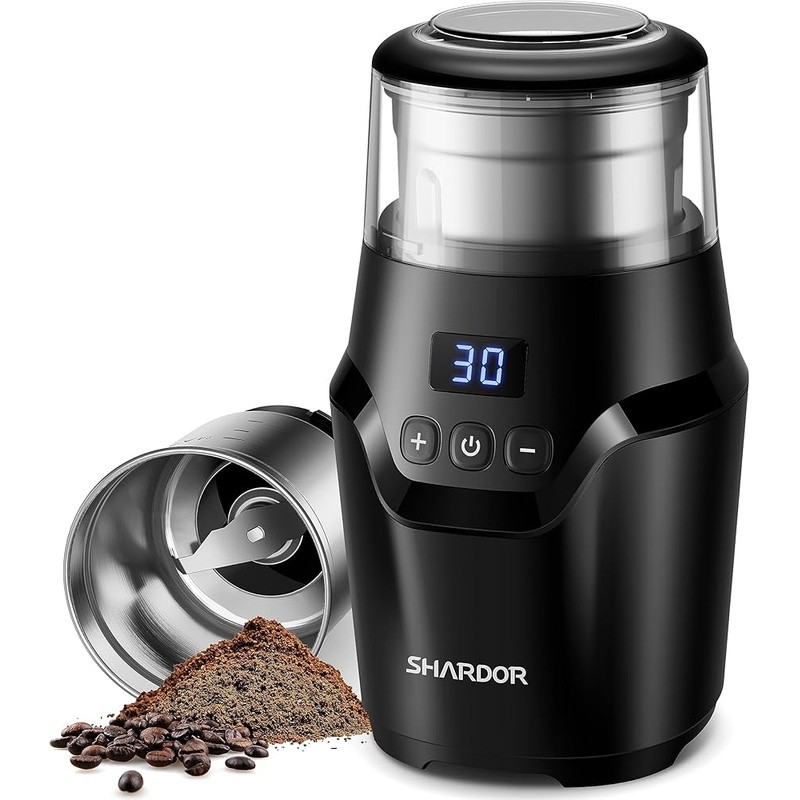 Smart Coffee Grinder Adjustable Silent Stainless Steel Removable Cup 63dB New gallery