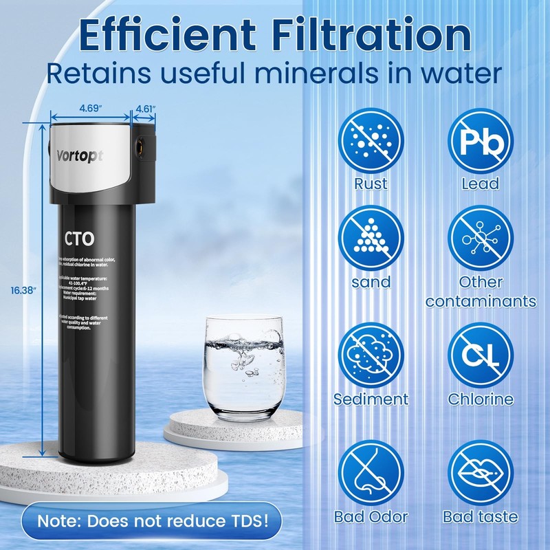 Under Sink Water Filter System,NSF/ANSI 42 Certified Water Purifier,28000 Gal... gallery