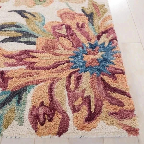 Jardin Flower Hand Tufted Wool Rug Handmade Carpet For Living Room Bedroom gallery