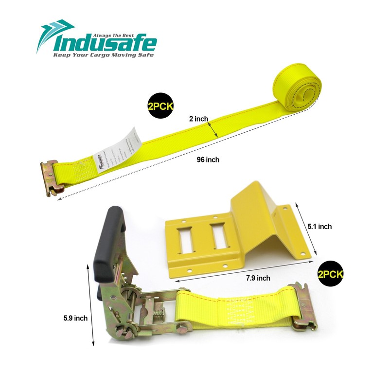 Indusafe Wheel Chock Strap Kit Trailer Tie Down System for ATV UTV Mower BS 3000 gallery