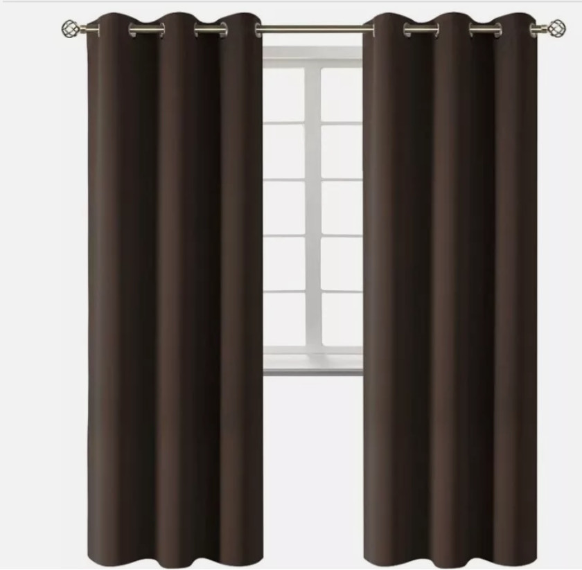 2set 42x62 PANELS sound proof BLACKOUT GROMMET 3 layer CURTAIN DRAPE Treatment gallery