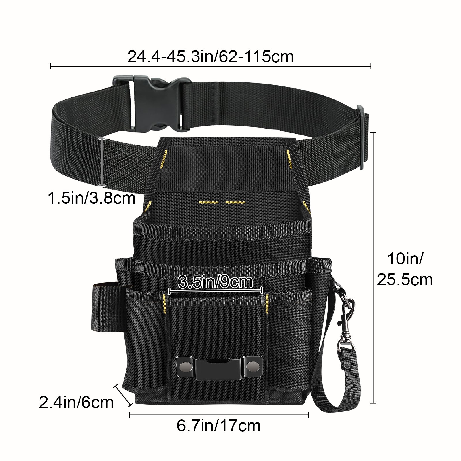 Tool Waist Bag w/ Adjustable Belt 11 Durable Pockets Pouch Electricians Workers gallery