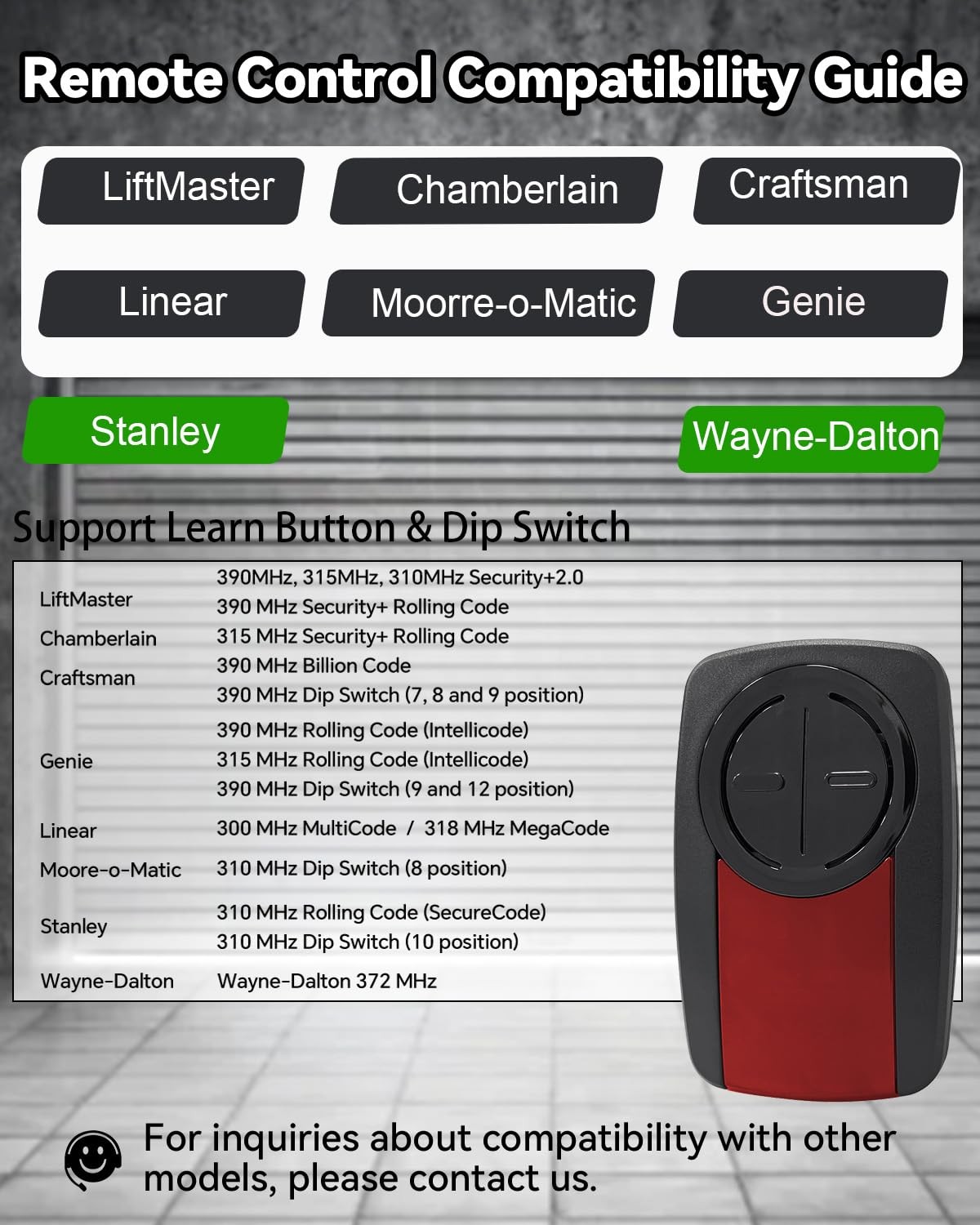 380UT 375UT 375ML Universal Remote Control Replace Liftmaster Garage Opener, ... gallery