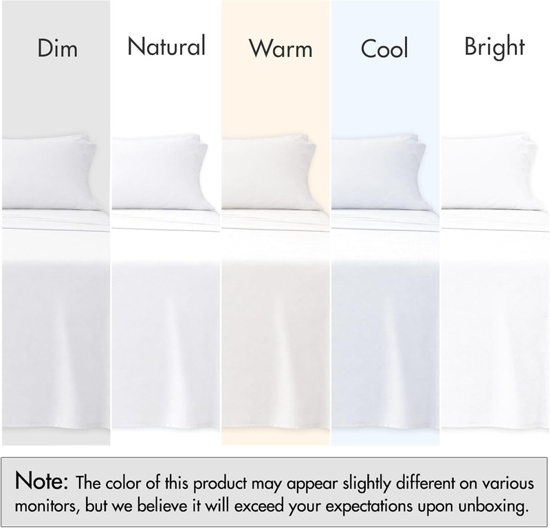 100% Cotton Percale Sheets, Full Size, Bright White | Crisp Cooling, Deep Poc... gallery
