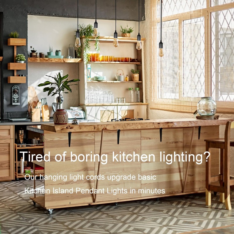 Hanging Light Bulb Socket with Cord - 10Ft Plug in Light Socket E26/E27 Exten... gallery