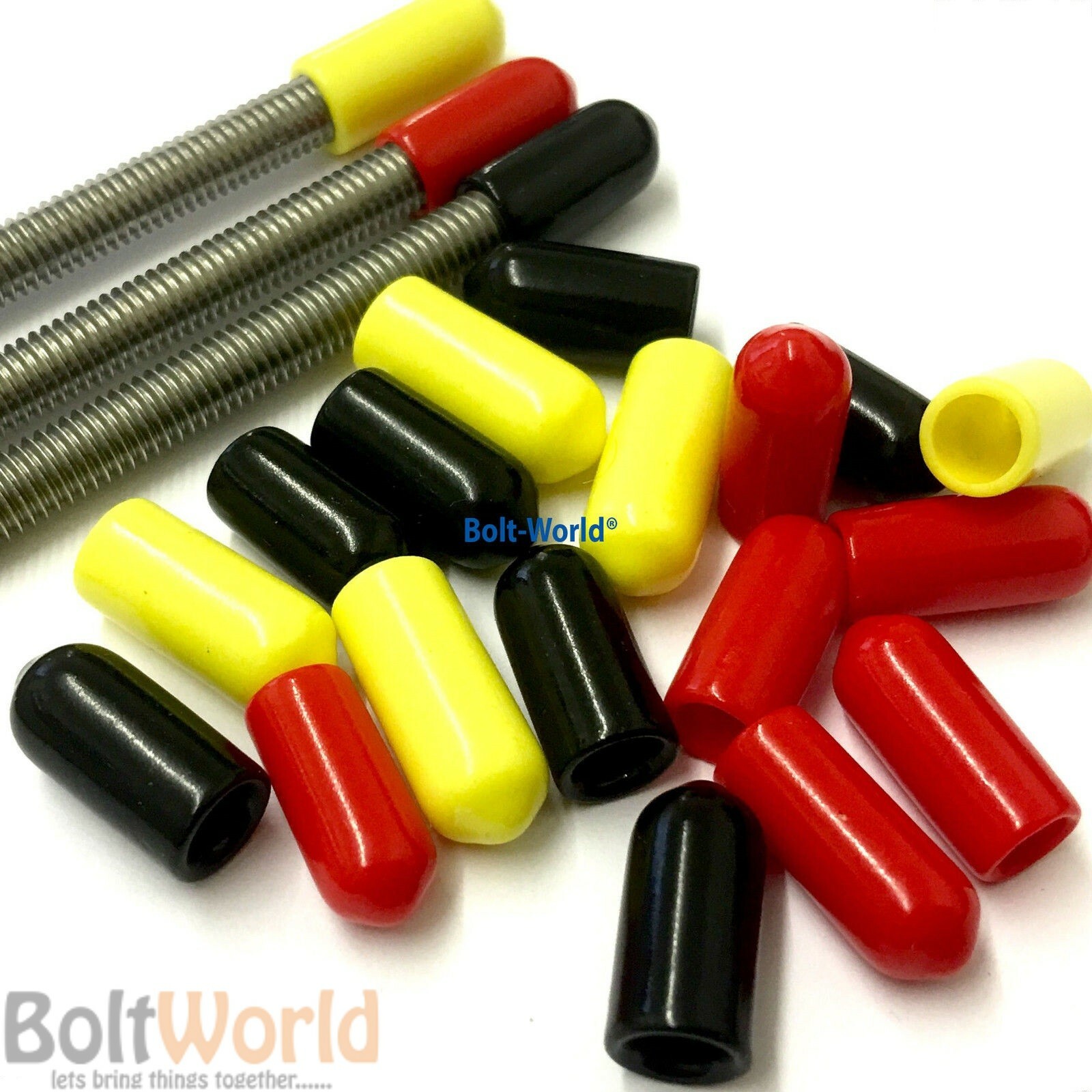 END CAP ROD BAR SCREWS BOLTS TUBES CABLE VINYL RUBBER PLASTIC THREAD COVER CAPS gallery