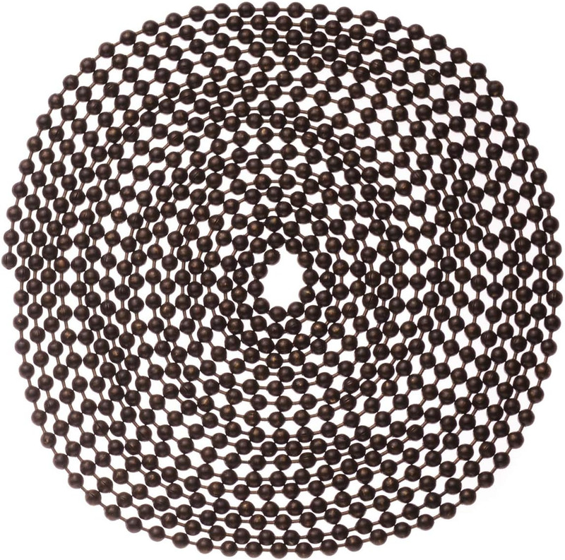 Ceiling Fan Pull Chain Extension Bronze 120in 3mm Bead Chain 12 Connectors gallery