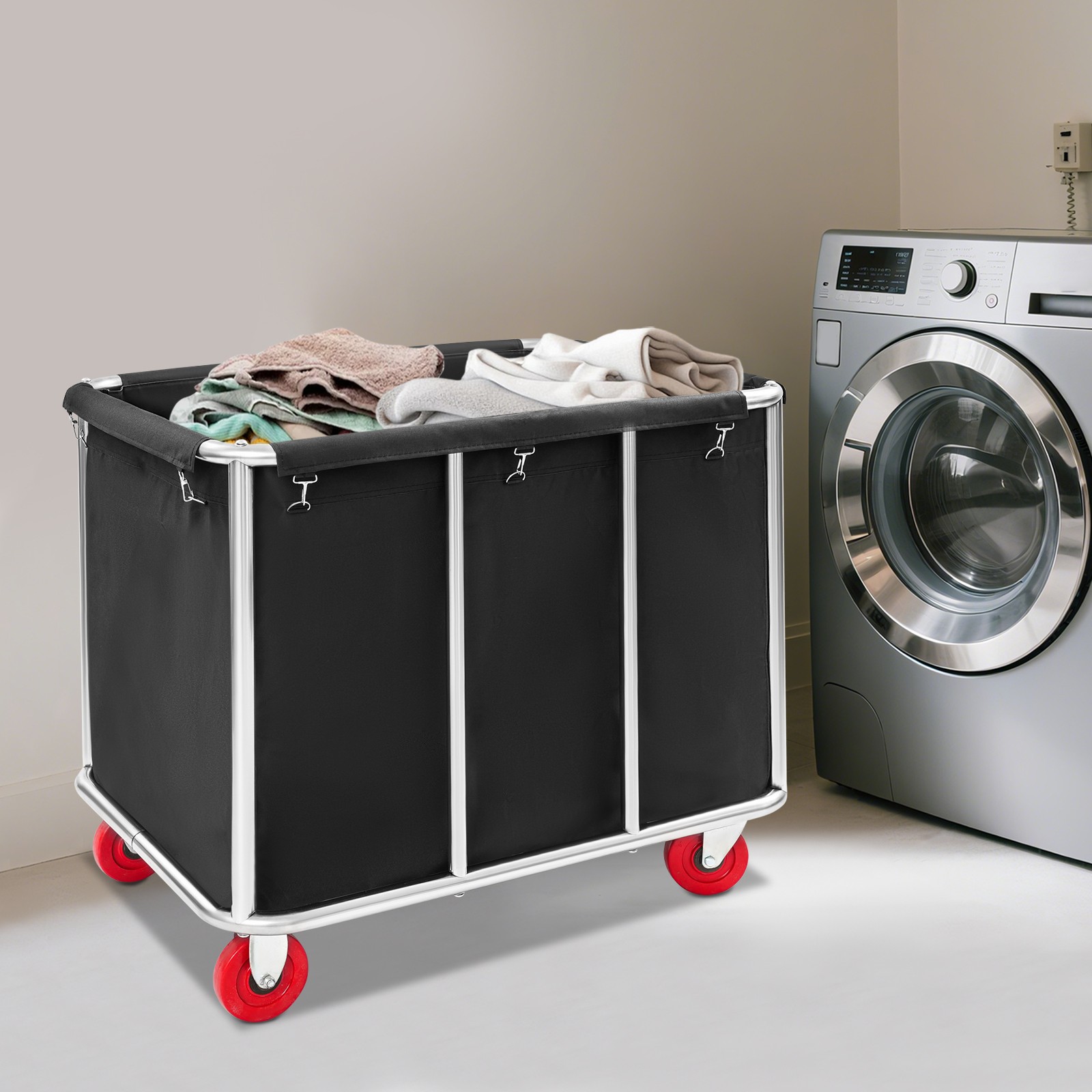 Commercial Laundry Cart with Wheels, Laundry Cart, Laundry Cart?for Home Hotel gallery