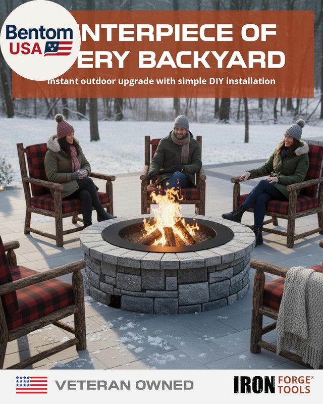 Smokeless Firepit - 36 Inch Outer/30 Inch Inner round Fire Ring Insert Liner - H gallery