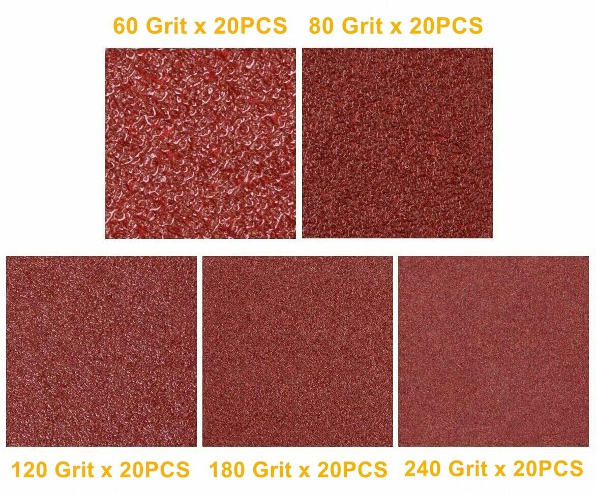 100PCS 6 in Hook Loop Orbital Sander Paper Sanding Discs 60 80 120 180 240 Grit gallery