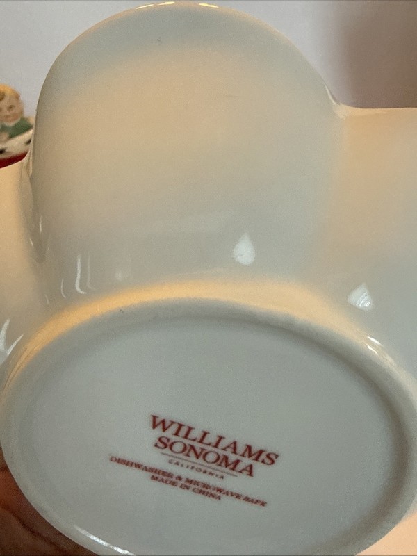 WILLIAMS SONOMA TWAS THE NIGHT BEFORE CHRISTMAS Snowman Nut Dish gallery