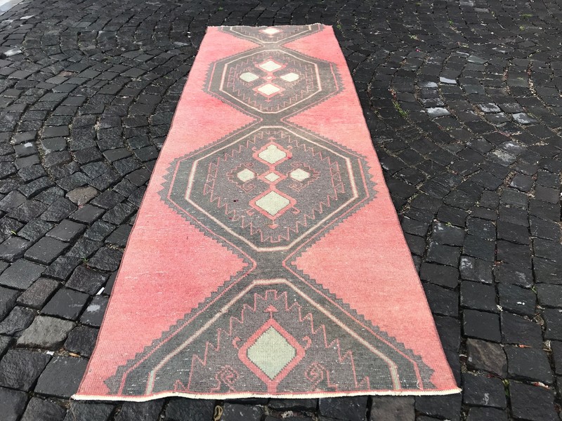 Runner Rug Turkish Runner Rug Oushak Runner Vintage Runner 9,38 X 3,05 Ft gallery