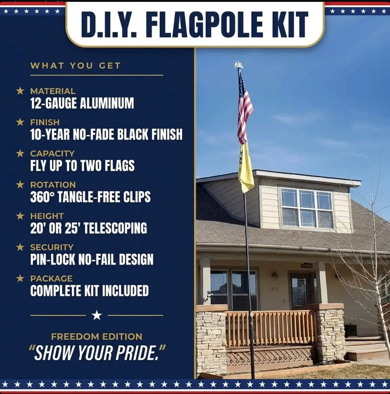 BUNDLE 20' or 25' TELESCOPING "FREEDOM EDITION" (POLE, LIGHT & FLASH COLLAR) gallery