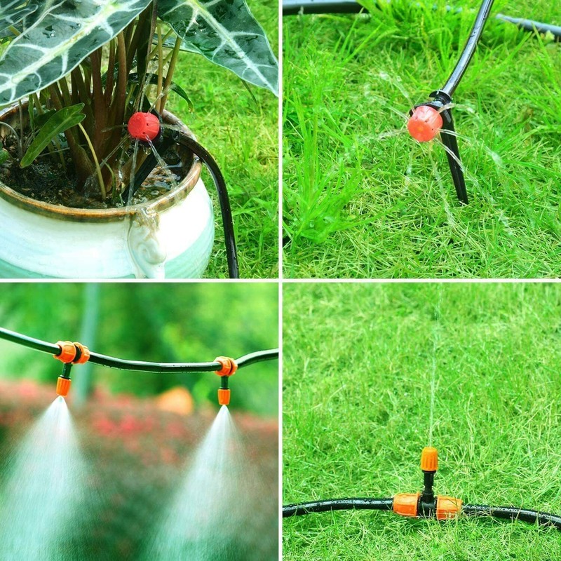 100ft Drip Irrigation System Garden Plant Self Watering Hose Micro Sprinkler Kit gallery