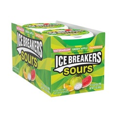 ICE BREAKERS Sour Fruit Mixed Flavored, 1.5 oz, Pack of 8, 1 BOX