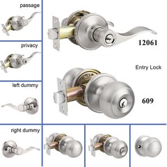 Privacy Door Levers Flat Ball Passage Door knob Wave Entry Handle Brushed Nickel