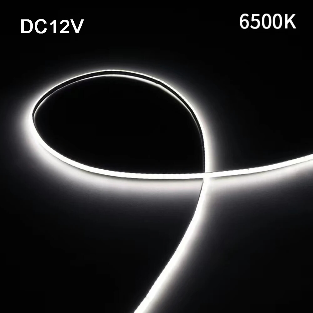 2mm DC12V COB LED Strip Light for Car Room Decoration 480LED/m Flexible Linear gallery