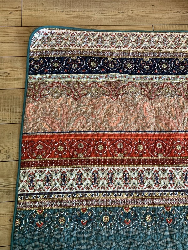 Wongs Queen Comforter Set 3pc Boho Eclectic Multi Colored Quilt & 2 Shams gallery