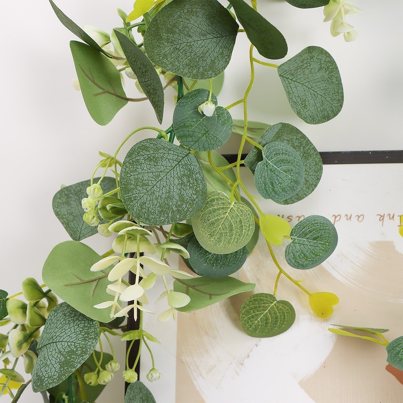 2x Artificial Eucalyptus Garland,Eucalyptus Leaves Table Greenery Garland Wreath gallery