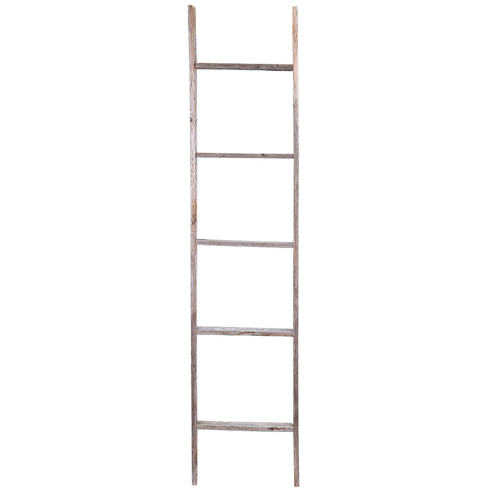 5' Reclaimed Rustic Barn Wood Ladder gallery