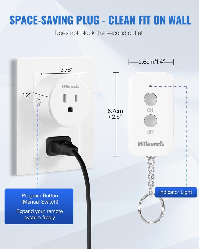 Remote Control Outlet Plug, Wireless Remote On Off Switch for Outlet, Remote ... gallery