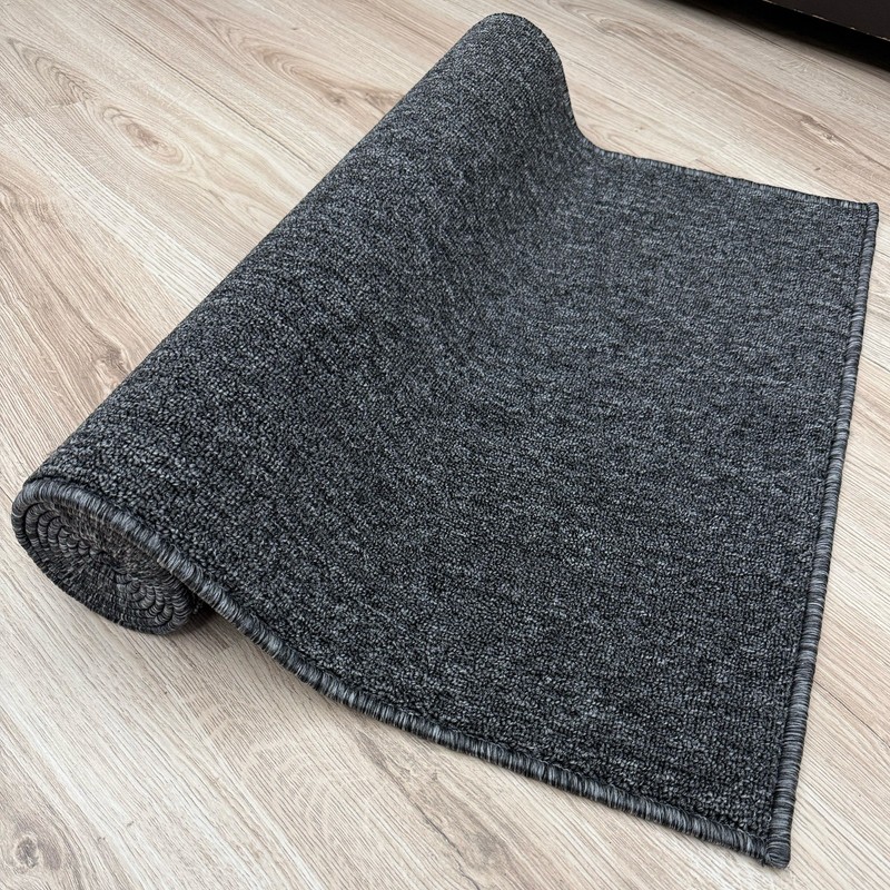 Custom Size Square Design Grey Washable Non Slip Runner Rugs 26"/30"/36" Width gallery