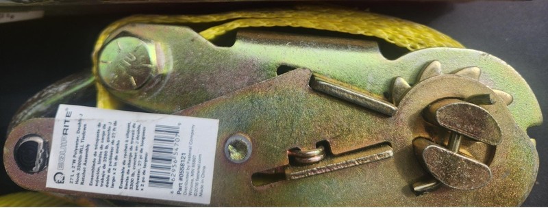 27' x 2" 3300lb-WLL Polyester ORMADUS Ratchet Tie Down (New) gallery