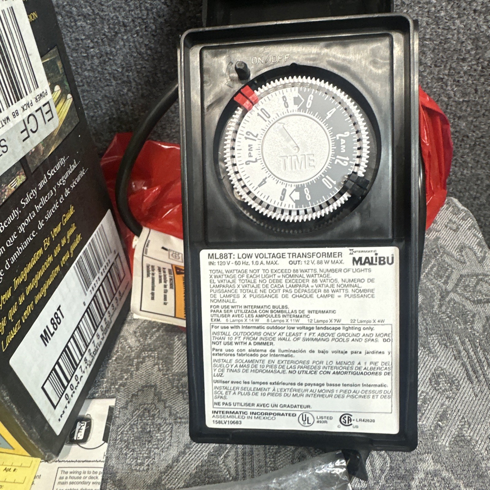 MALIBU ML88T 88 Watt Power Pack Timer Low Voltage Transformer Open Box gallery