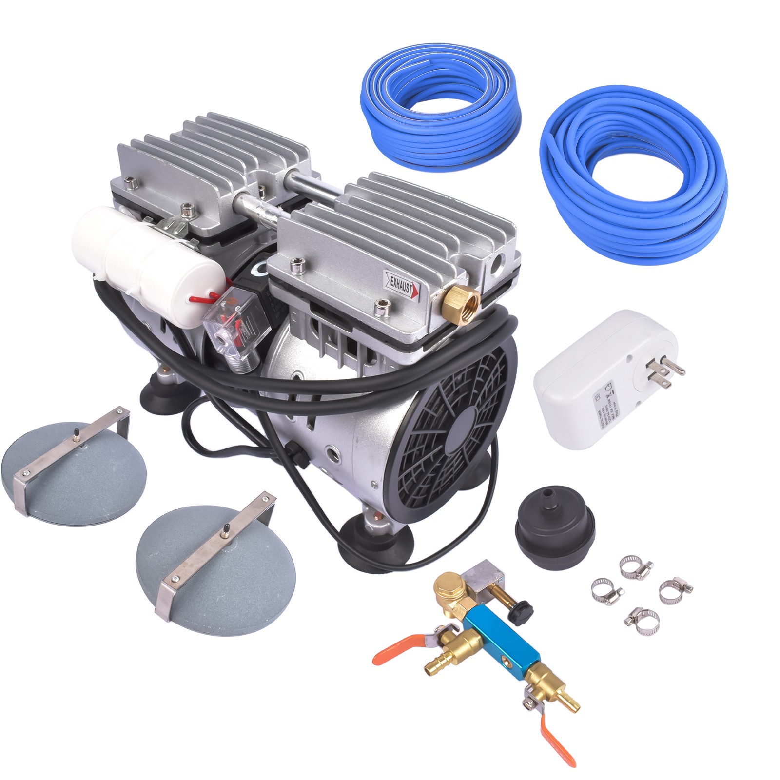 Pond Aerator Pump Lake Pond Aeration Kit 65 dB 3/4 HP/550 W w/ Timer 110V gallery