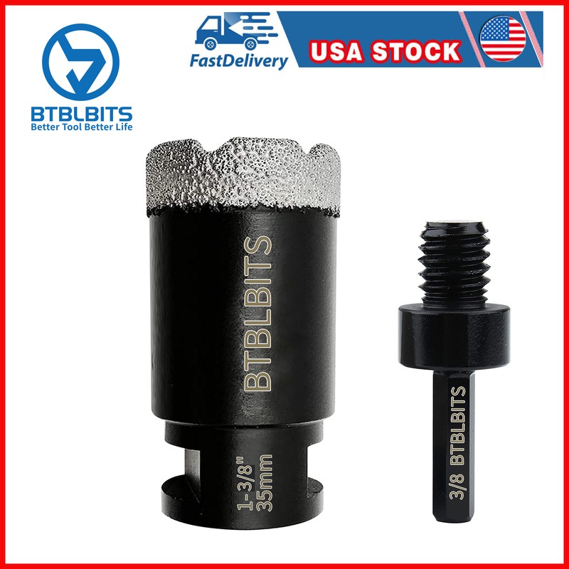 1-3/8" 35mm Diamond Core Drill Bit Hole Saw Set for Drilling Tile Ceramic Marble gallery