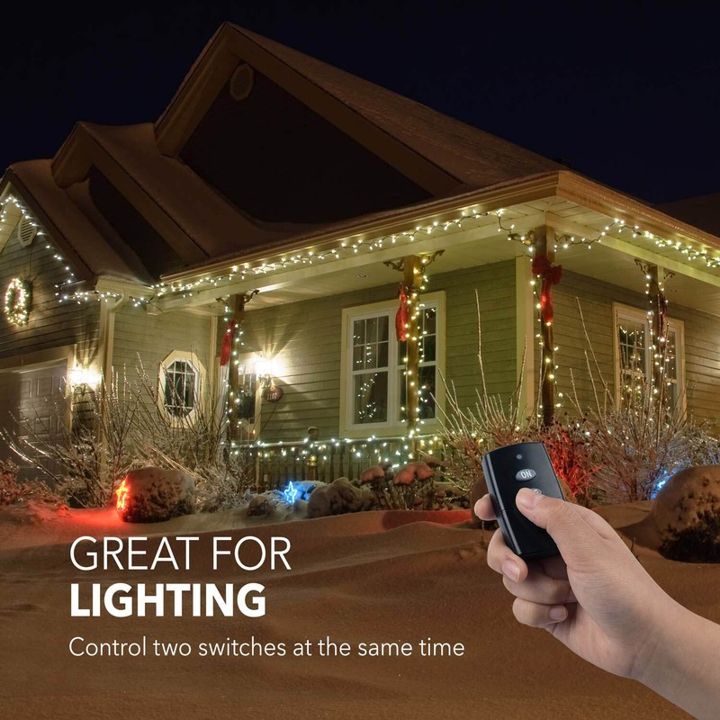 HBN Outdoor Wireless Remote Control Light Switch Outlet Plug 100 FT long Range gallery
