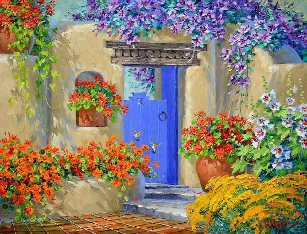 Hummingbird Accent & Decor Tile Mikki Senkarik Floral Art MSA278AT gallery