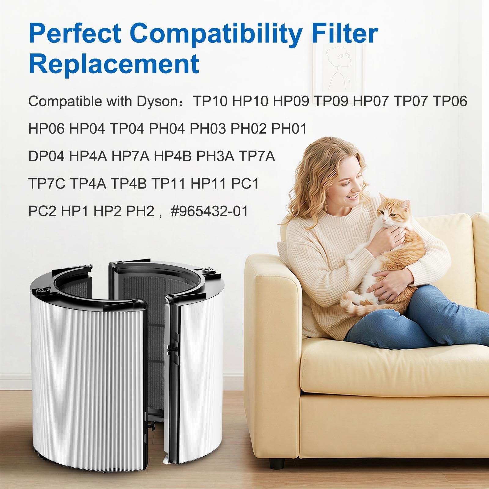 360 Combi Glass HEPA + Carbon Filter For Dyson TP10 HP10 HP09 TP09 HP07 TP07 ... gallery