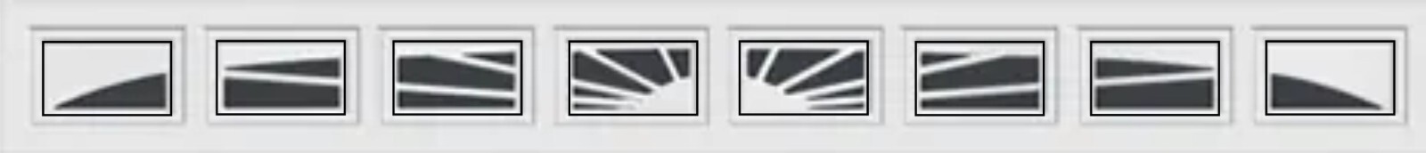 CLOPAY Garage Doors WHITE SUNSET 505 Window Inserts/Short Panel Set of 8 gallery