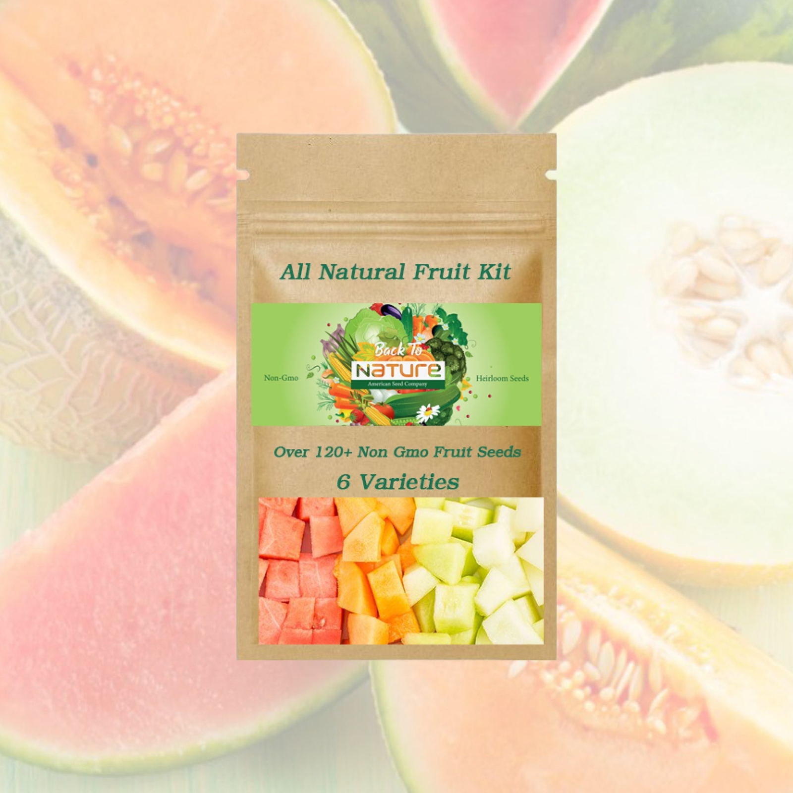 All Natural Fruit Seed Kit - 6 Varieties - Organic - Non Gmo - Heirloom gallery