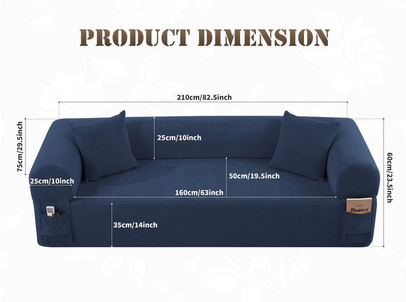 Convertible Sofa Bed ,Boneless Couch Corduroy Futon Sleeper Couch with 2 Pillows gallery