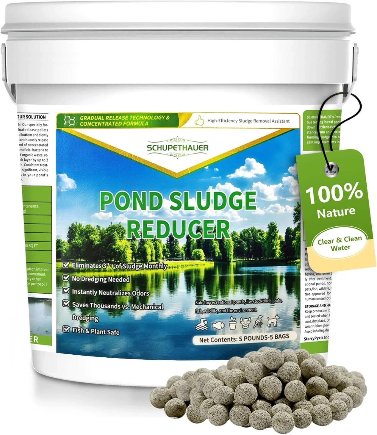 Muck Reducer 5 LB Natural Sludge Solution Pellets Ponds Lakes SCMR02 Powerful gallery