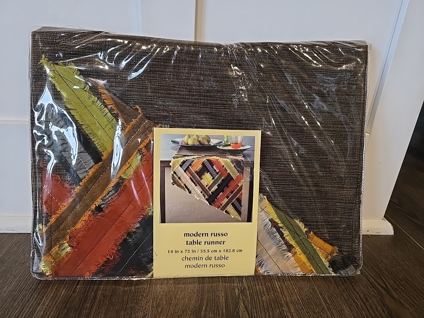 Bright Colorful Table Runner Autumn Fall Colors Modern Russo 14"x72" Pier 1 gallery