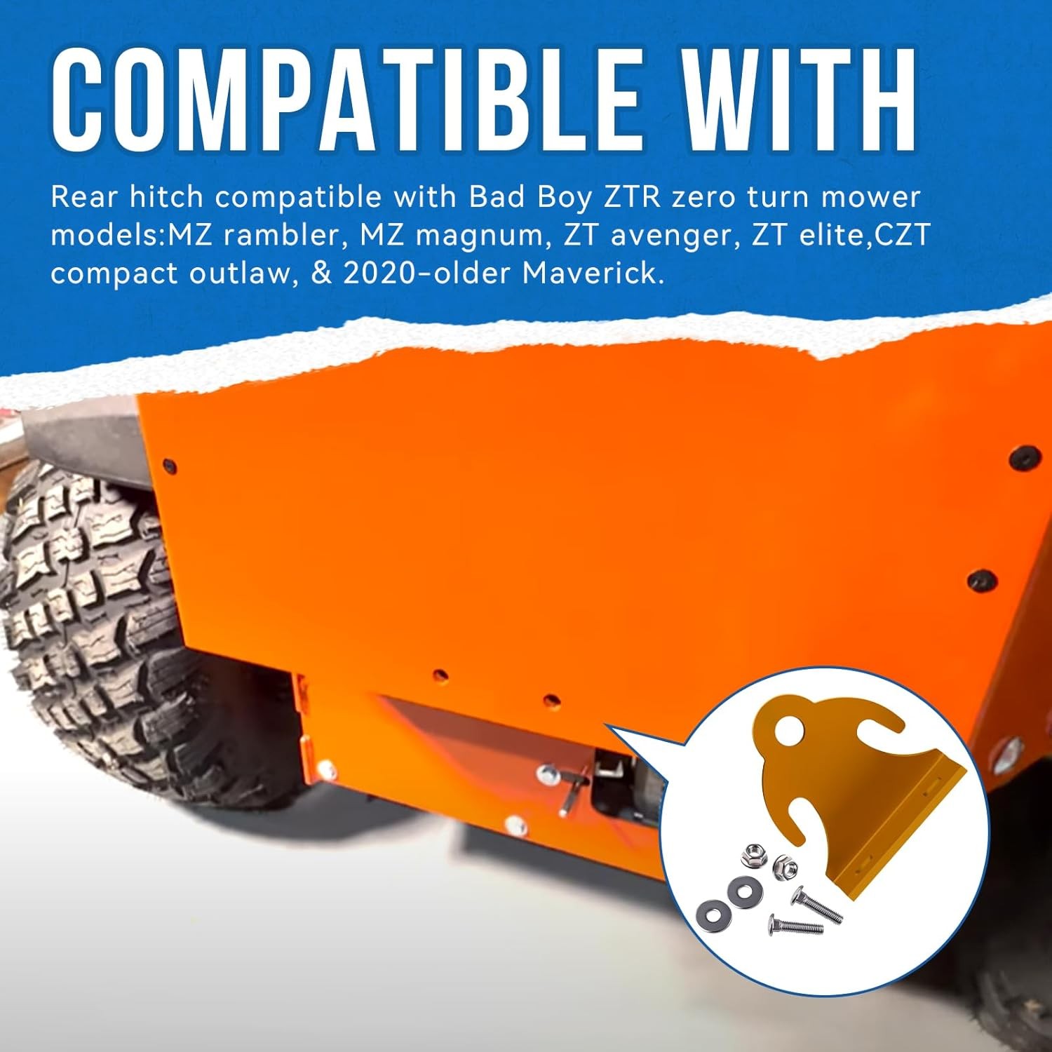 1Pcs Rear Hitch Fits Bad Boy Zero Turn Mower,MZ Rambler,Magnum,ZT Elite,Avenger gallery