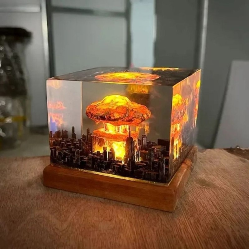 Nuclear Explosion Bomb Mushroom Cloud Lamp USB 3D Night Lights Rechargeable gallery
